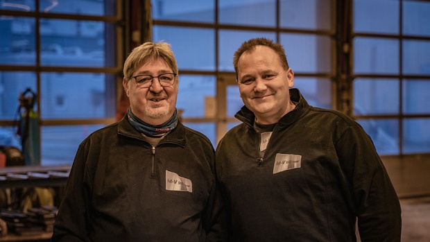 Foto: Et godt match mellem medarbejder og virksomhed. Midt-Vest Stål Metals nyeste mand på holdet, Jan Sibbern Larsen (tv), og ejer Jørgen Brandt Christoffersen (th).