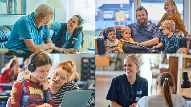 Foto: Hør om uddannelserne til social- og sundhedshjælper, social- og sundhedsassistent, sygeplejerske, fysioterapeut, ergoterapeut, pædagog, pædagogisk assistent og lærer.